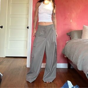 Rohe Women's Gray Wide-Leg Cargo Pants